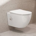 HOROW Shower toilet with integrated nozzle, wall-hung toilet with bidet function