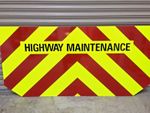 HIGHWAY MAINTENANCE Fluorescent Sticker High-Viz Safety Warning 900mm x 100mm