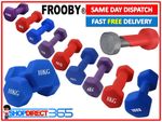 Neoprene Dumbbells Weights Pair Set Gym Fitness Exercise Iron Hand Vinyl UK 45-1