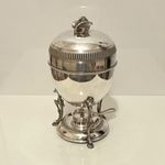 Antique Silver Plated Egg Coddler Warmer with Burner & Egg Holder Walker&Hall