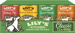 Lily's Kitchen Natural Adult Wet Dog Food Tins Classic Dinners Variety 12 x 400g