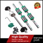 Linear Guide Rail HGR20 2PCS 200mm~1500mm+SFU1605 BallScrew BK/BF12 Set CNC UK