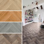 Cheap Herringbone Parquet Wood Effect Altair Vinyl Flooring Kitchen Bathroom
