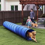 PawHut Dog Tunnel 500cm , Foldable Play Tunnel with 6 Ground Pegs and Bag