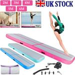 2/3/4/5/6m Inflatable Air Mat Track Tumbling Gymnastics Tumble Mats w/Air Pump