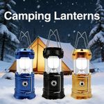 Rechargeable  USB Collapsible Outdoor Portable LED Solar Camping Night Lamp NEW