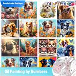 Painting By Numbers Dog Animal Coloring By Numbers Handmade Europe Decorative Fo