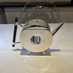 Silver Plated Art Deco Christopher Dresser Style Spherical Shape Teapot Large