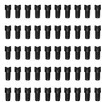 Plastic Arrow Nocks, Half Moon Nocks 7.6MM/0.3" ID & 50 Pcs & Plastic & Black