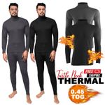 MENS THERMAL WINTER WARM UNDERWEAR FULL SET LONG JOHN BOTTOM AND LONG SLEEVE TOP