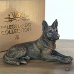 German Shepherd Dog figurine ornament Leonardo Reflections Bronzed, gift boxed
