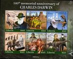 CHARLES DARWIN Dinosaurs/Explorer/Evolution MNH 6v-Stamp Sheet (2022 Liberia)