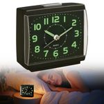 Large Glow in the Dark Alarm Clock Easy Read Quartz Movement Big Digits