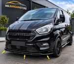 FORD TRANSIT CUSTOM 2018-24 FRONT LOWER BUMPER SPLITTER LIP SPOILER GLOSS BLACK