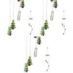 3Pcs Christmas Tree Solar Wind Chime Reusable Garden Hanging Light Ornament