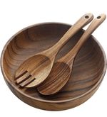 Wooden Salad Bowl Spoon Set