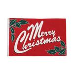 Flagtex Merry Christmas Flag Red Christmas Flag with Eyelets