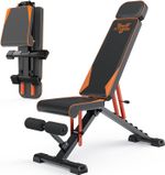 Multi Exercise Adjustable Folding Fitness Workout Bench W/ 7 Positions Fitness