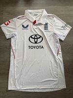 England Cricket Castore 2025/26 Test Player Issue Short Sleeve Shirt Size Small