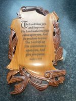 The Lord Bless You And Keep You Mahogany Wall Plaque No 6 : 24-26