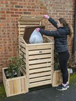Single Wheelie Bin Store BinGarden Planters 2 Recycling Box Wooden Storage Cover