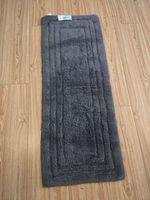 Habitat Deep Pile Black Cotton Cut Pile Bath Runner-40x100cm