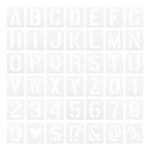42pcs 8 Inch Letter Stencils Alphabet Number Stencil Interlocking, White