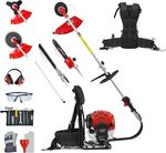52cc Backpack Long Reach Petrol Grass Strimmer, Hedge Trimmer & Pruner Saw