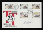 GEOFF DUKE SIGNED 1982 ISLE OF MAN TT COMMEMORATIVE FIRST DAY COVER