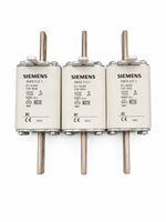3x Siemens SITOR 125A 690V aR Industrial Semiconductor Fuse Links