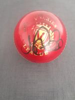 JOE ROOT & JOFRA ARCHER ENGLAND HAND SIGNED LEATHER CRICKET BALL.