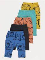 5 Pack Baby Boys 12-18 months Leggings Trousers Toddler 100% Cotton Soft George