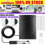 4K 1080P 380 Miles Digital TV Antenna Range Signal Booster Amplifier HDTV Indoor