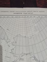 Admiralty Chart 5097 North Pacific Great Circle Sailing Gnomonic 1964 Map