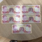 Central Bank of Iraq 25000 Dinars Banknote Iraqi Currency 2003 × 5 notes UC