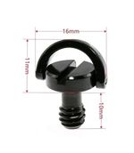 1/4" D-Ring Black Stanless Steel Screw for Camera Tripod Quick Release Plate