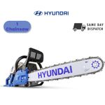 Hyundai 62cc 20" Pet-rol Chainsaw Easy Start Garden Tree Cutting Tool