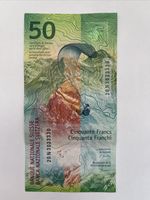 50CHF Switzerland Francs, Fancy Triple Three SN 3023330, UNC