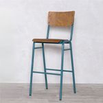 WOODEN BAR STOOL GREEN FRAME STOOL BREAKFAST BAR STOOL COUNTER STOOL