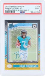 Brian Thomas Jr. Jaguars Signed 2024 Donruss Optic #214 #14/60 PSA 9 Rookie Card