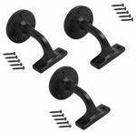 Pack of 3 Black Antique Cast Iron Handrail Bracket 63 mm Black Country Foundry
