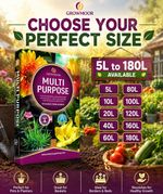 GROWMOOR MULTI PURPOSE SOIL COMPOST FLOWER FERTILISER FOR GARDEN POTTING MIX NEW