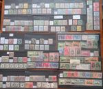 St Lucia stamps on cards QV-GV various M&U