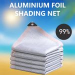 Reflective Sun Shade Sail Net Aluminum Foil Mesh Canopy Sunscreen Cover 99% UV