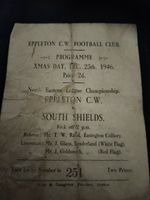 VINTAGE EPPLETON C.W. V SOUTH SHIELDS NORTH EASTERN LEAGUE 25TH DECEMBER 1946
