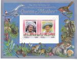 TUVALU NANUMAGA MNH MINT STAMP SHEET 1985 85TH BIRTHDAY QUEEN MOTHER $2.10