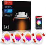 4 x Lumary Recessed LED Spot Dimmable Smart RGBW Swivel Ultra Flat 5W
