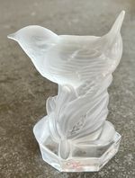Nachtmann Crystal Creatures Frosted Glass Finch Bird Paperweight Figurine Rare