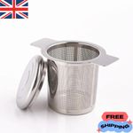Stainless Steel Mesh Tea Infuser Strainer Metal Loose Leaf Cup Filter With Lid！