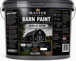 MASTER COATINGS ACRYLIC SATIN OR GLOSS BARN PAINT  5/10/20lts COLOURS AVAILABLE